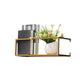 Drijvende gouden metalen boekenplank glamour muur gemonteerde plank boekenkast