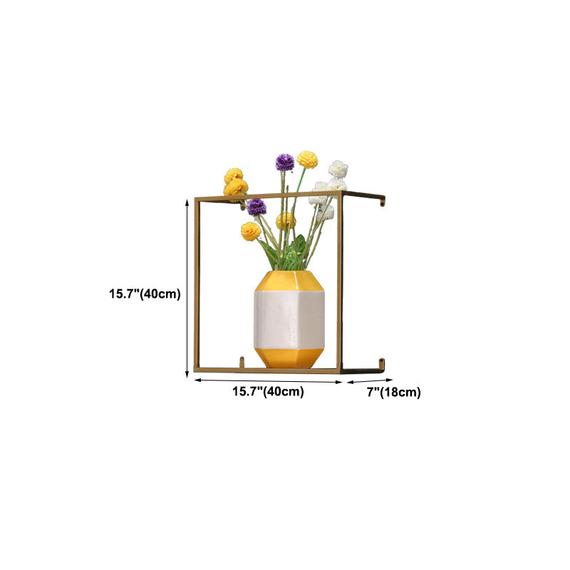 Drijvende gouden metalen boekenplank glamour muur gemonteerde plank boekenkast
