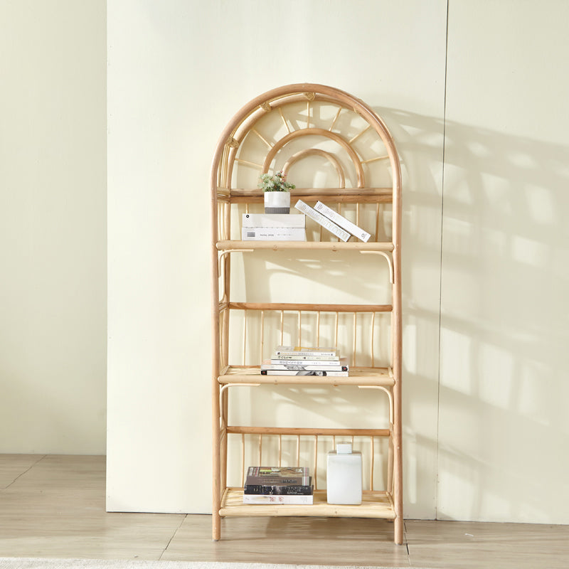 Contemporary Bamboo Bookcase Home Standard Bookshelf in Natural Clearhalo 'Bookcases' 'furn' 'furn_bookcases' 'Furniture' 'Office Furniture' 5965973