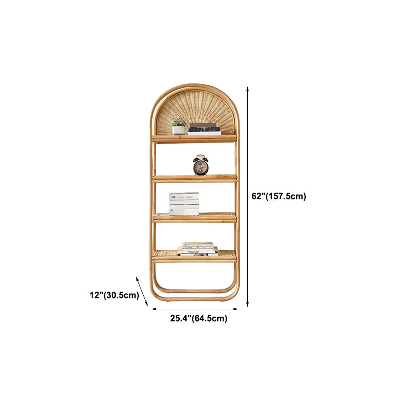 Contemporary Bamboo Bookcase Home Standard Bookshelf in Natural Clearhalo 'Bookcases' 'furn' 'furn_bookcases' 'Furniture' 'Office Furniture' 5965987