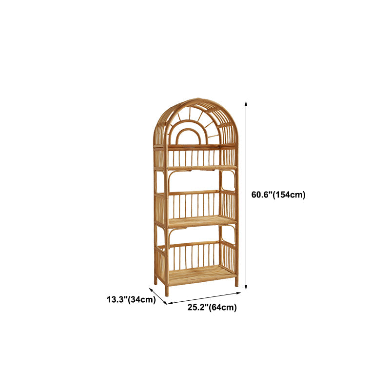 Contemporary Bamboo Bookcase Home Standard Bookshelf in Natural Clearhalo 'Bookcases' 'furn' 'furn_bookcases' 'Furniture' 'Office Furniture' 5965988