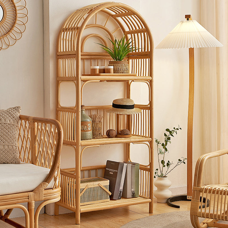Contemporary Bamboo Home Bookcase Standard Book Shelf with Wooden Legs Clearhalo 'Bookcases' 'furn' 'furn_bookcases' 'Furniture' 'Office Furniture' 5966033