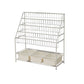 Pure White Shelf Bookcase Metal 6 Shelves Bookcase 37.8" H x 14.6" W