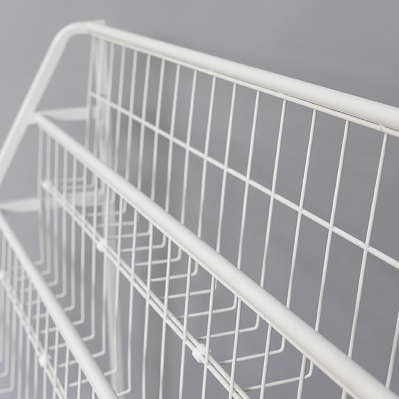 Pure White Shelf Bookcase Metal 6 Shelves Bookcase 37.8" H x 14.6" W