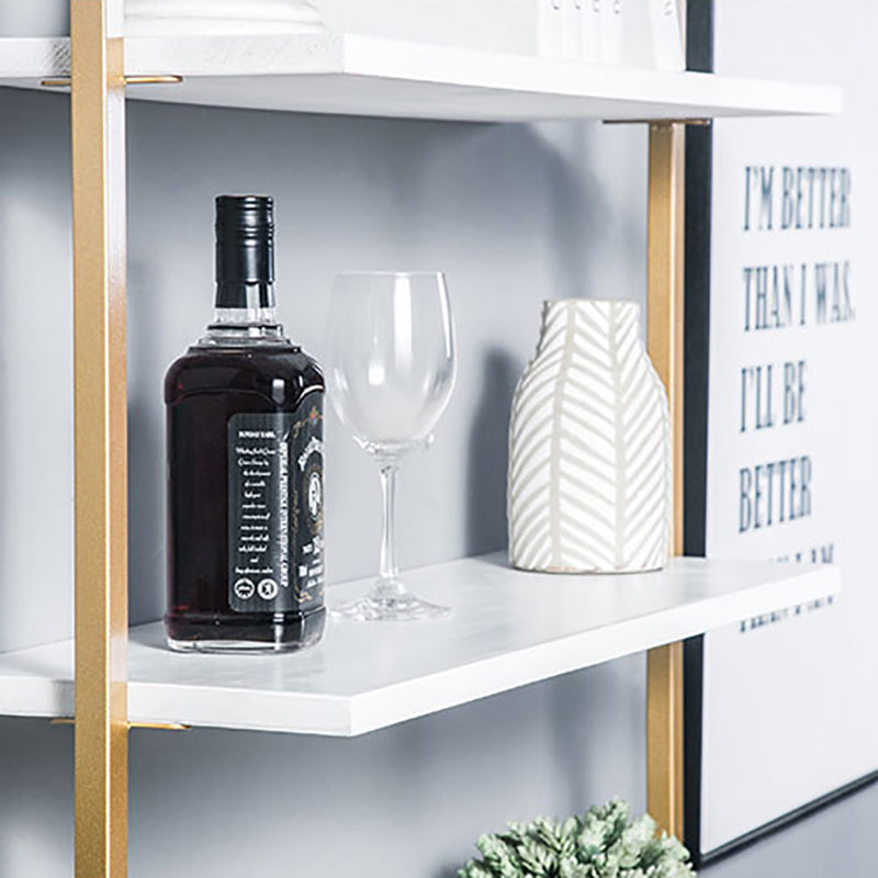 Libreria in metallo galleggiante in metallo galleggiante a muro di lusso leggero