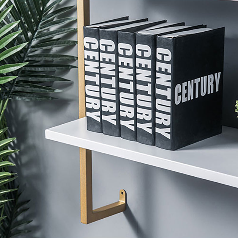 Libreria in metallo galleggiante in metallo galleggiante a muro di lusso leggero