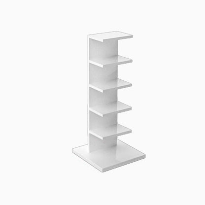 Vertical with Shelves Shelf Bookcase Stackable Engineered Wood Bookcase 13.8" Wide 13.8"L x 13.8"W x 35.6"H White Clearhalo 'Bookcases' 'furn' 'furn_bookcases' 'Furniture' 'Office Furniture' 5966105