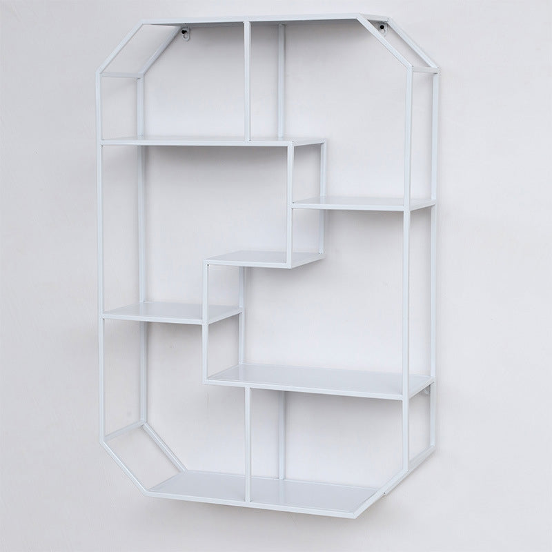7.1" Wide Shelf Bookcase 5 Levels Metal Book Shelf Wall Mounted 25.6"L x 7.1"W x 37.4"H White Clearhalo 'Bookcases' 'furn' 'furn_bookcases' 'Furniture' 'Office Furniture' 5966129
