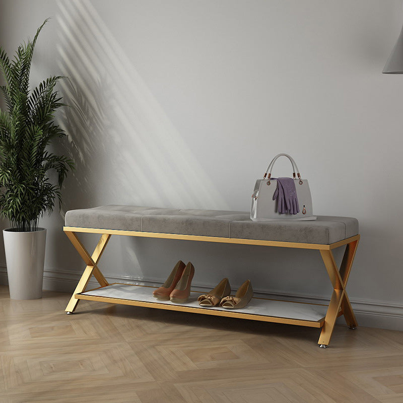 13.8" Wide Contemporary Seating Bench Upholstered Tufted Bench Clearhalo 'Benches' 'Chairs & Seating' 'furn' 'furn_benches' 'Furniture' 'Living Room Furniture' 5966164