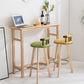 Contemporary Solid Wood Bar Table 47.2"L Trestle Base Bar Desk for Indoor Natural Storage Not Included Rectangular Clearhalo 'Bar Furniture' 'Bar Tables' 'bar_tables' 'furn' 'furn_bar_tables' 'Furniture' 'Kitchen & Dining Furniture' 5966219