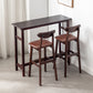 Contemporary Solid Wood Bar Table 47.2"L Trestle Base Bar Desk for Indoor Brown Storage Not Included Rectangular Clearhalo 'Bar Furniture' 'Bar Tables' 'bar_tables' 'furn' 'furn_bar_tables' 'Furniture' 'Kitchen & Dining Furniture' 5966223