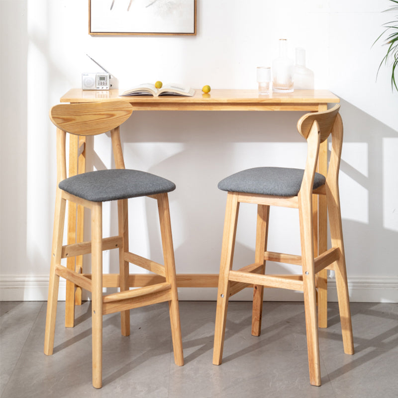 Contemporary Solid Wood Bar Table 47.2"L Trestle Base Bar Desk for Indoor Clearhalo 'Bar Furniture' 'Bar Tables' 'bar_tables' 'furn' 'furn_bar_tables' 'Furniture' 'Kitchen & Dining Furniture' 5966229
