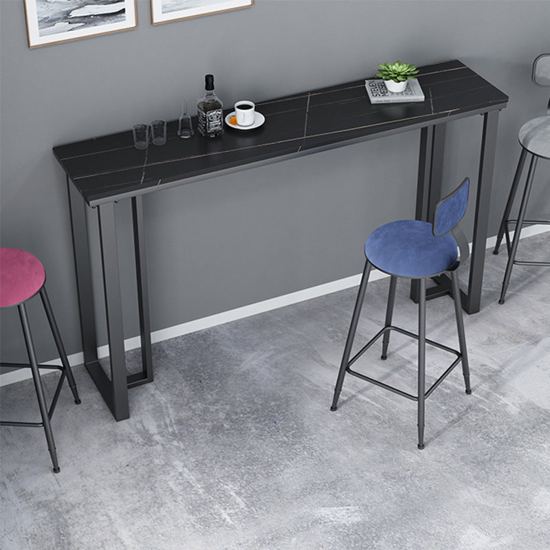 Tavolo da barra da barretto di rettangolo in stile moderno tavolo da pranzo con doppio piedistallo