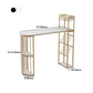 Glam Pub Table Specialty Stone Bar Height Bar Table for Indoor