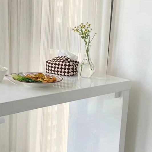 Tavolo da pranzo moderno bar in legno in legno tavolo da pub in altezza bianca con doppio piedistallo