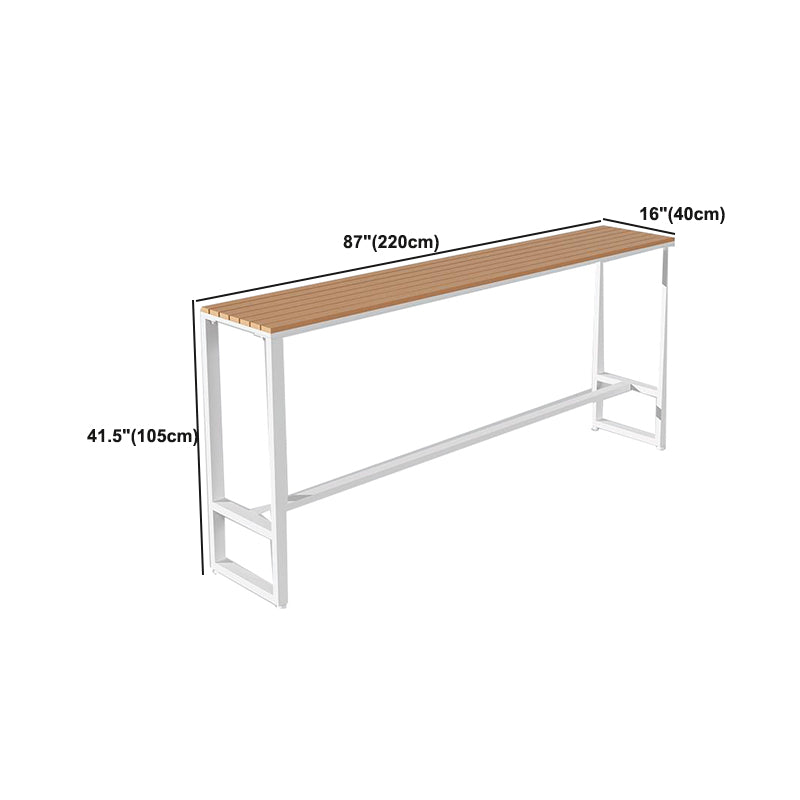 Banda da bar per bistrot di legno di rettangolo contemporaneo con base di cavalletto