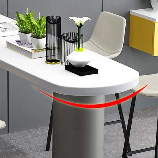 Tavolo da pranzo a barre specialistica in legno massiccio tavolo da pub a barre con gambe metalliche