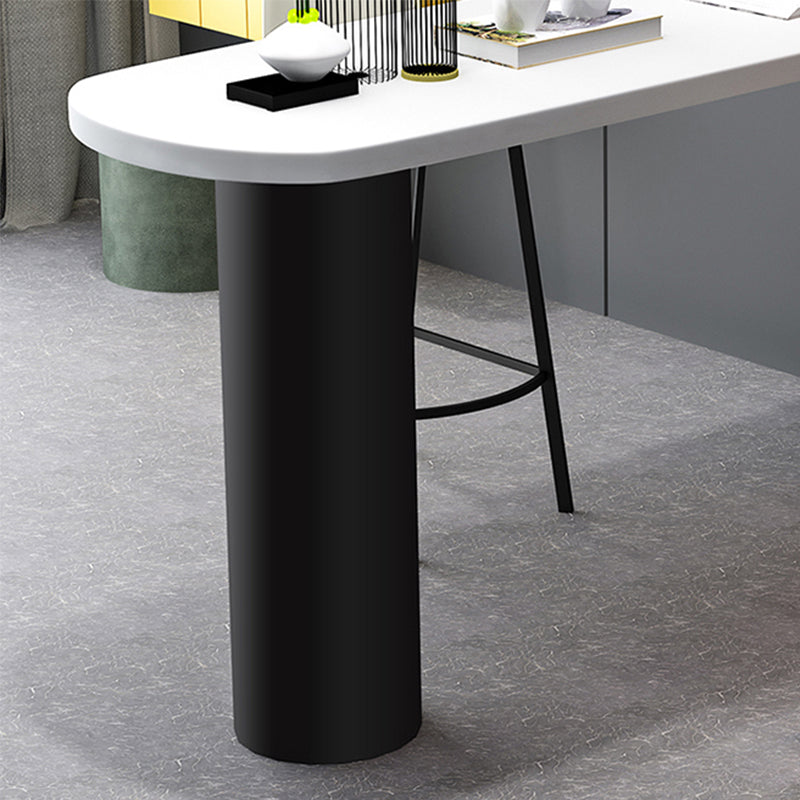 Tavolo da pranzo a barre specialistica in legno massiccio tavolo da pub a barre con gambe metalliche