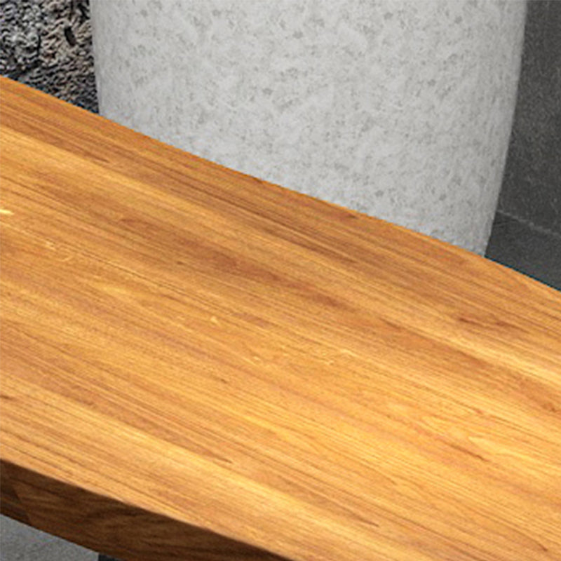 Mesa de bar de madera maciza especializada Mesa de bar de pub industrial marrón con base de trineo