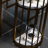 Modern Sintered Stone Bar Table Dining Table with Storage Shelve for Bar