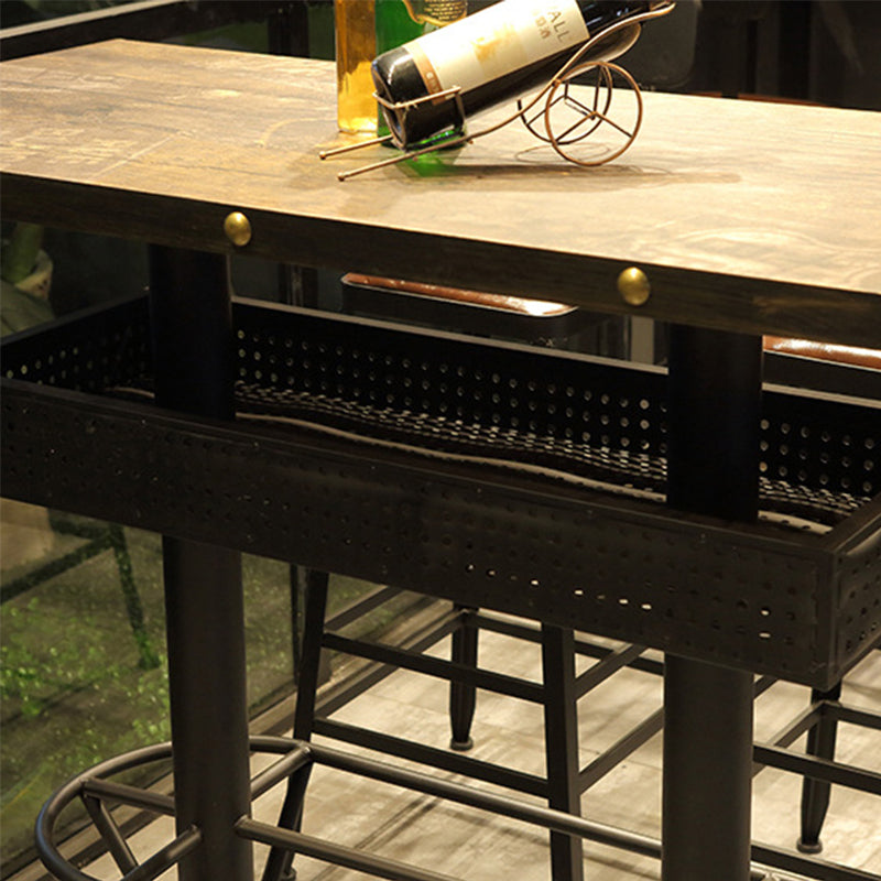 Industrial Style Bar Table Wood Bar Dining Table for Coffee Room Clearhalo 'Bar Furniture' 'Bar Tables' 'bar_tables' 'furn' 'furn_bar_tables' 'Furniture' 'Kitchen & Dining Furniture' 5966512