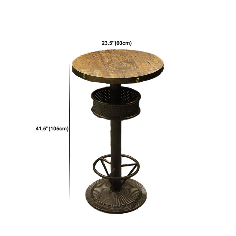 Industrial Style Bar Table Wood Bar Dining Table for Coffee Room Clearhalo 'Bar Furniture' 'Bar Tables' 'bar_tables' 'furn' 'furn_bar_tables' 'Furniture' 'Kitchen & Dining Furniture' 5966513