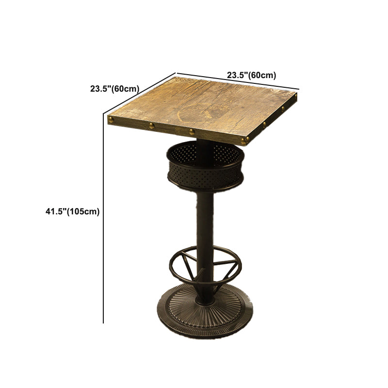 Industrial Style Bar Table Wood Bar Dining Table for Coffee Room Clearhalo 'Bar Furniture' 'Bar Tables' 'bar_tables' 'furn' 'furn_bar_tables' 'Furniture' 'Kitchen & Dining Furniture' 5966514