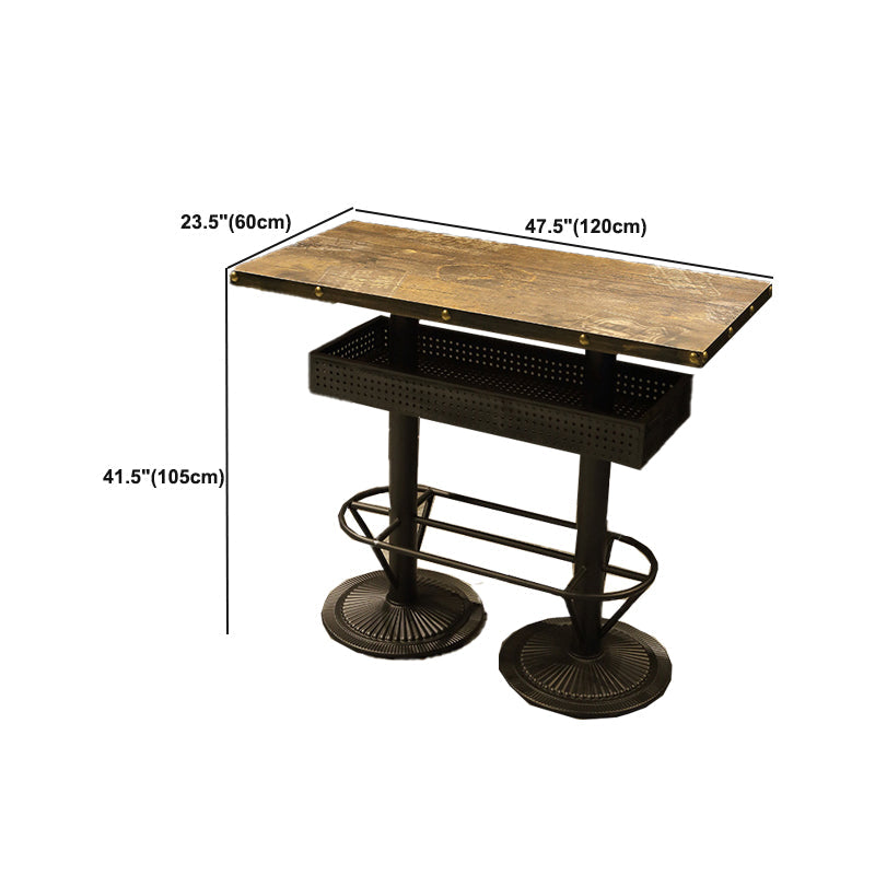 Industrial Style Bar Table Wood Bar Dining Table for Coffee Room Clearhalo 'Bar Furniture' 'Bar Tables' 'bar_tables' 'furn' 'furn_bar_tables' 'Furniture' 'Kitchen & Dining Furniture' 5966515
