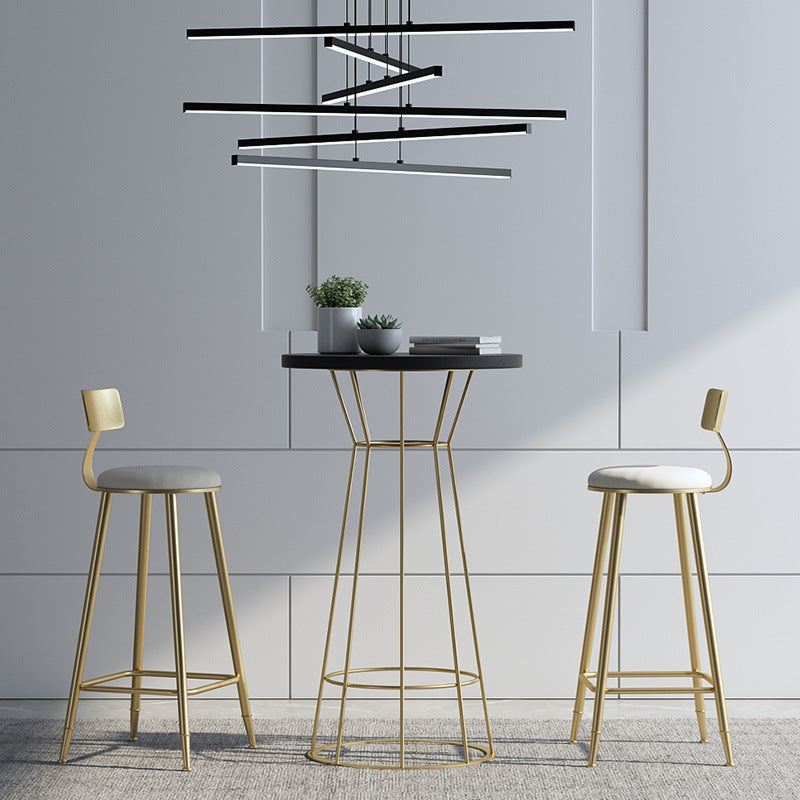 Tavolo da bar rotondo moderno di legno - 23,6 "W x 23,6" l x 41.3 "H