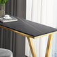 Modern Sintered Stone Bar Table Gold and Metal Base Dining Table Clearhalo 'Bar Furniture' 'Bar Tables' 'bar_tables' 'furn' 'furn_bar_tables' 'Furniture' 'Kitchen & Dining Furniture' 5966545