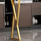 Modern Sintered Stone Bar Table Gold and Metal Base Dining Table Clearhalo 'Bar Furniture' 'Bar Tables' 'bar_tables' 'furn' 'furn_bar_tables' 'Furniture' 'Kitchen & Dining Furniture' 5966546