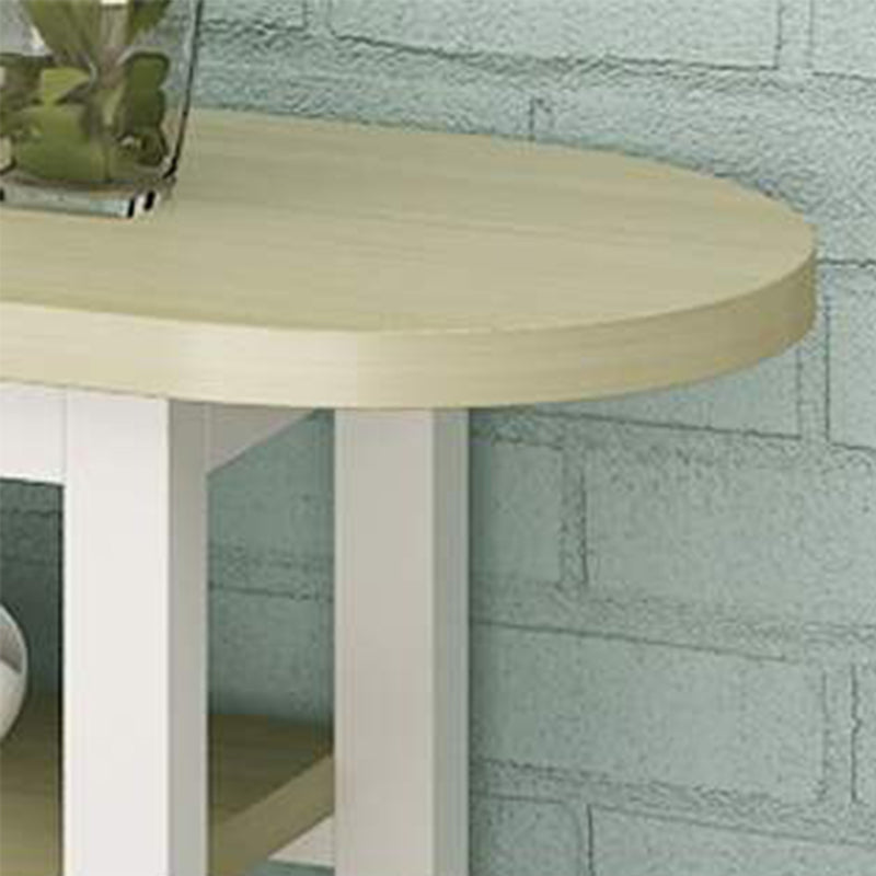 Mesa de comedor de madera artificial, mesa de pub moderna con altura de mostrador y estante