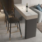Rectangular White Modern Bar Table Stone Table for Restaurant 55.1"L x 15.7"W x 39.4"H Gray Without Chairs Clearhalo 'Bar Furniture' 'Bar Tables' 'bar_tables' 'furn' 'furn_bar_tables' 'Furniture' 'Kitchen & Dining Furniture' 5966670