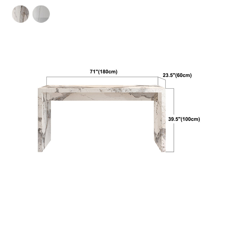 Marble Bistro Bar Height Cocktail Table with Two Legs Bistro Table