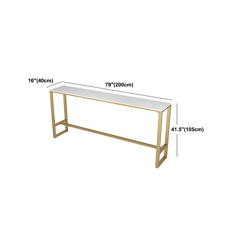 Metal Tall Rectangular Table, Modern Minimalist Commercial Bar Table
