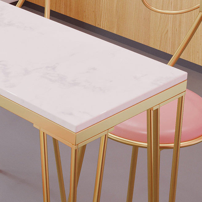 Metal Rectangular Table Modern Minimalist Milk Tea Shop Bar Table