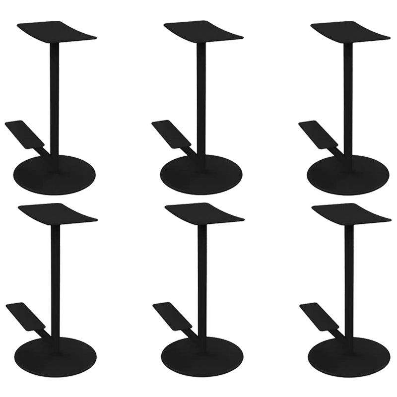 Metal Backless Counter Stool Modern Indoor Bar Stool with Footrest