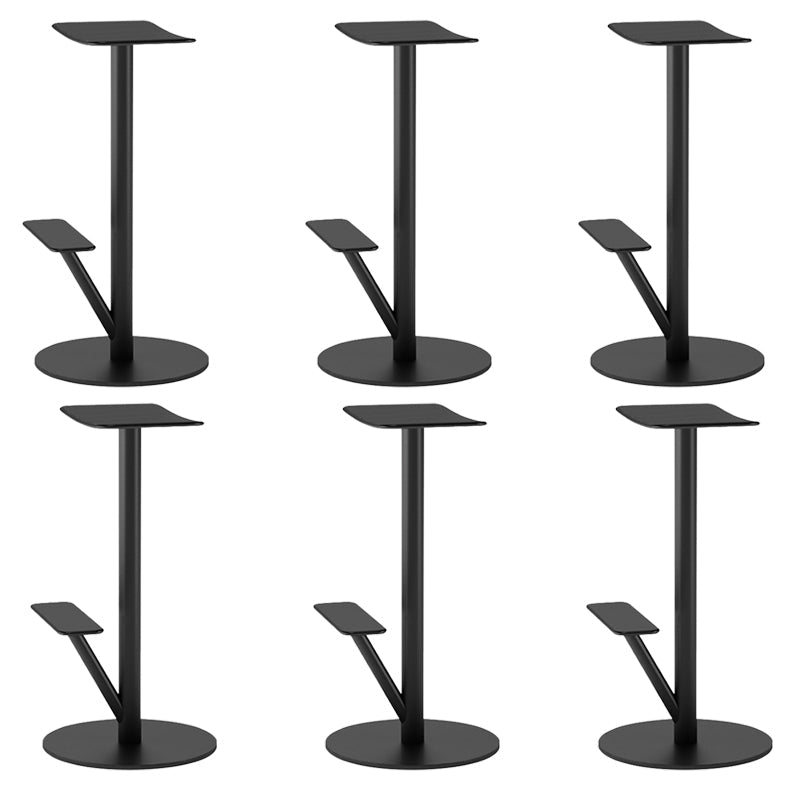 Metal Backless Counter Stool Modern Indoor Bar Stool with Footrest