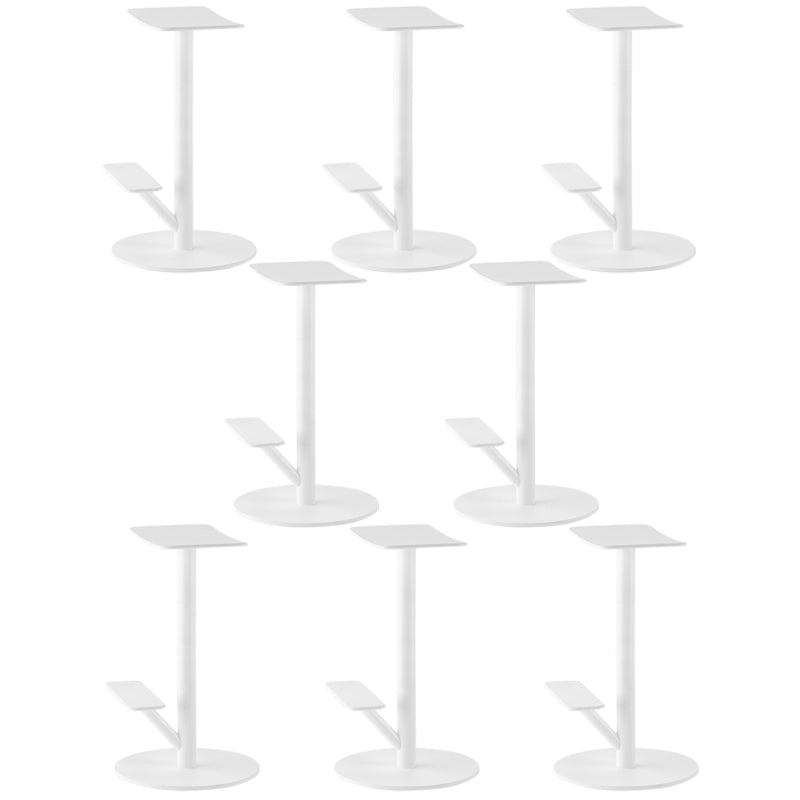 Metal Backless Counter Stool Modern Indoor Bar Stool with Footrest