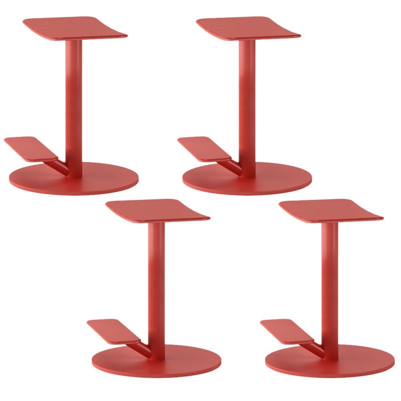 Metal Backless Counter Stool Modern Indoor Bar Stool with Footrest