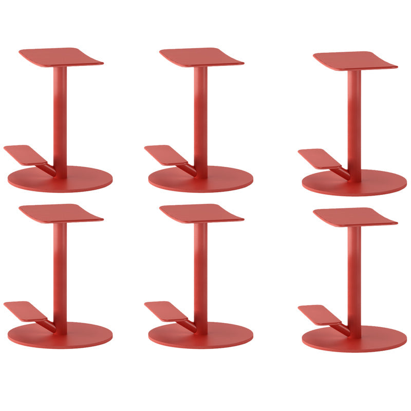 Metal Backless Counter Stool Modern Indoor Bar Stool with Footrest