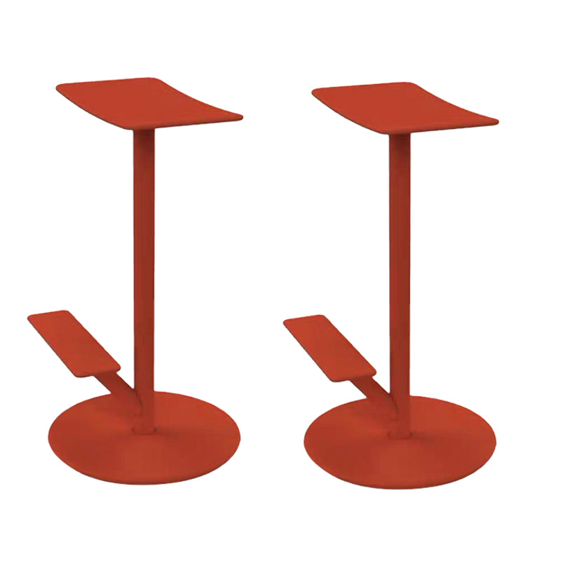 Metal Backless Counter Stool Modern Indoor Bar Stool with Footrest