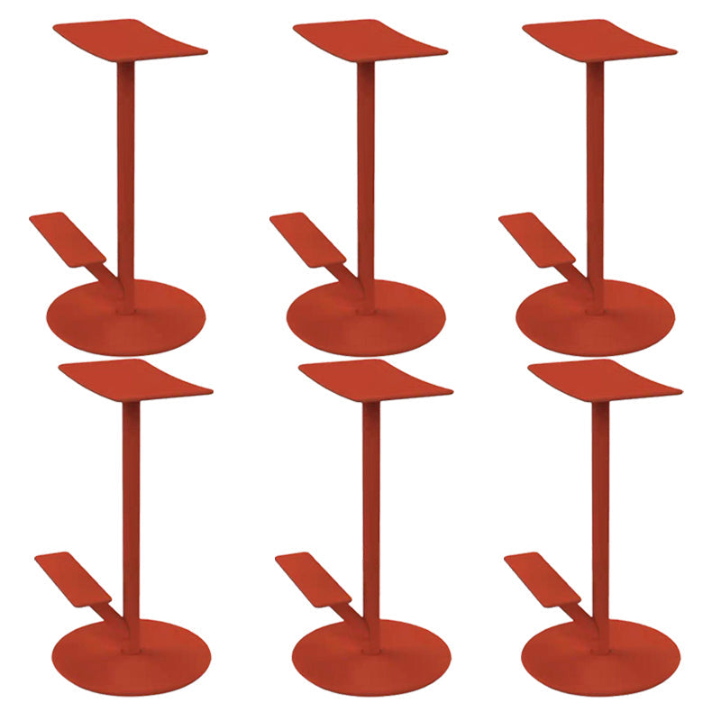 Metal Backless Counter Stool Modern Indoor Bar Stool with Footrest