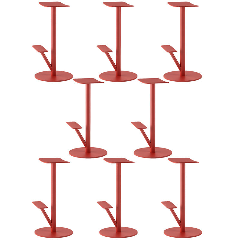 Metal Backless Counter Stool Modern Indoor Bar Stool with Footrest