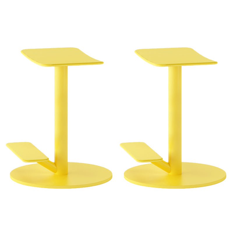 Metal Backless Counter Stool Modern Indoor Bar Stool with Footrest