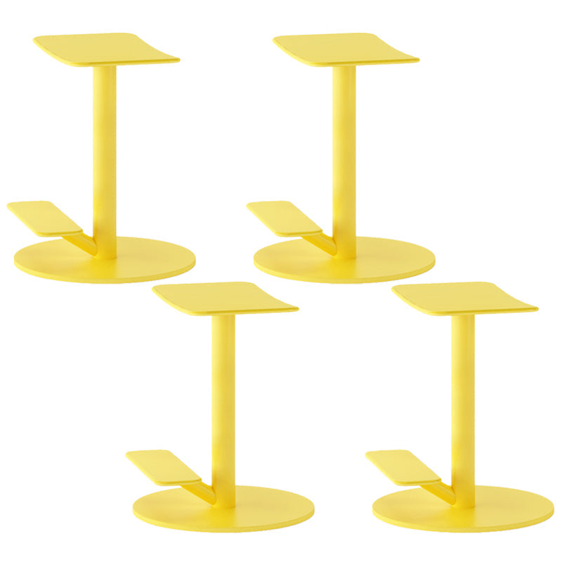 Metal Backless Counter Stool Modern Indoor Bar Stool with Footrest