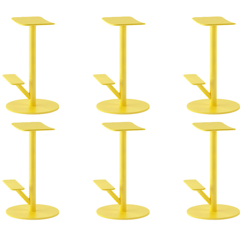 Metal Backless Counter Stool Modern Indoor Bar Stool with Footrest