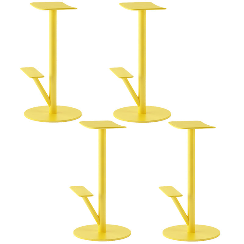 Metal Backless Counter Stool Modern Indoor Bar Stool with Footrest