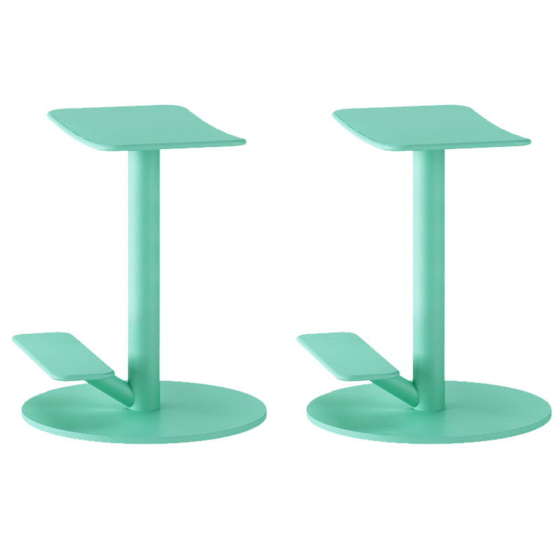 Metal Backless Counter Stool Modern Indoor Bar Stool with Footrest