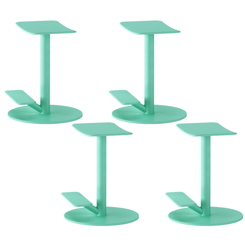 Metal Backless Counter Stool Modern Indoor Bar Stool with Footrest